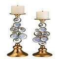 Ss Collectibles 14-16 H in. Gold Mahla Candle holder Set SS1606811